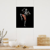 Muay Thai Skeleton Poster (Keuken)