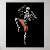 Muay Thai Skeleton Poster (Voorkant)