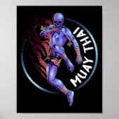 Muay Thai Skeleton Poster (Voorkant)