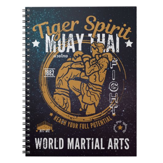 Muay Thai Spiral Notitieboek - Tiger Spirit (Voorkant)