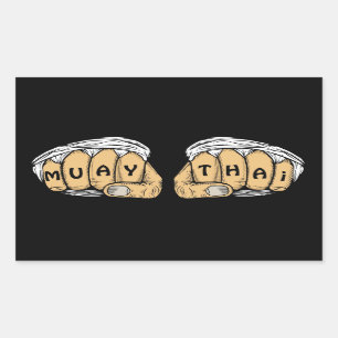 Muay Thai-Stickers Rechthoekige Sticker