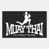 Muay Thai-Stickers Rechthoekige Sticker (Voorkant)