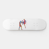 Muay Thai-strijder in waterverf Persoonlijk Skateboard (Horizontaal)
