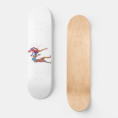 Muay Thai-strijder in waterverf Persoonlijk Skateboard (Voorkant)