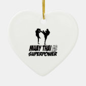 Muay Thai Superpower Design Keramisch Ornament (Voorkant)