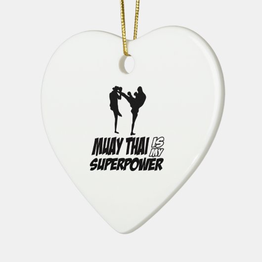 Muay Thai Superpower Design Keramisch Ornament (Links)