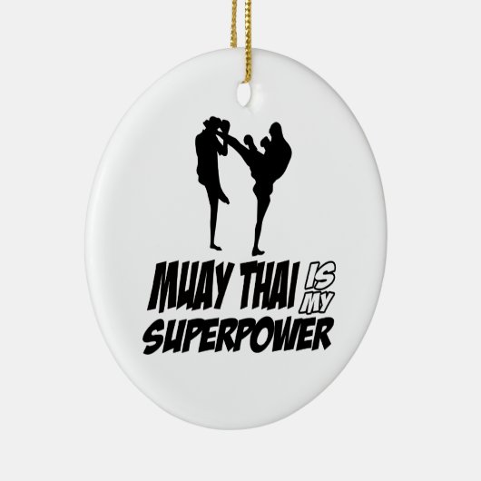 Muay Thai Superpower Design Keramisch Ornament (Rechts)