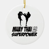 Muay Thai Superpower Design Keramisch Ornament (Voorkant)