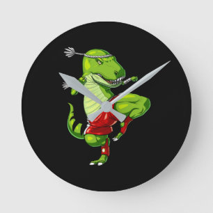Muay Thai T-Rex Dinosaur Ronde Klok
