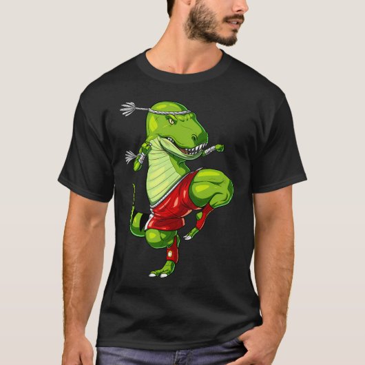Muay Thai T-Rex Dinosaur T-shirt (Voorkant)