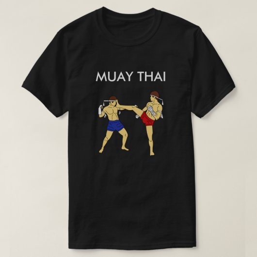 Muay Thai T-Shirt (Teep to Face) Black (Design voorkant)