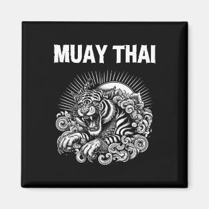 Muay Thai Taal Tattoo Tijger Brul Kickboksen Th Magneet