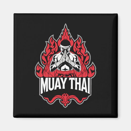 Muay Thai Thai Boxing 1 Magneet (Voorkant)