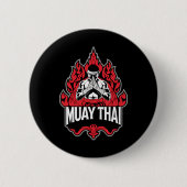 Muay Thai Thai Boxing 1 Ronde Button 5,7 Cm (Voorkant)