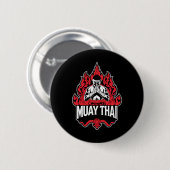 Muay Thai Thai Boxing 1 Ronde Button 5,7 Cm (Voorkant /achterkant)