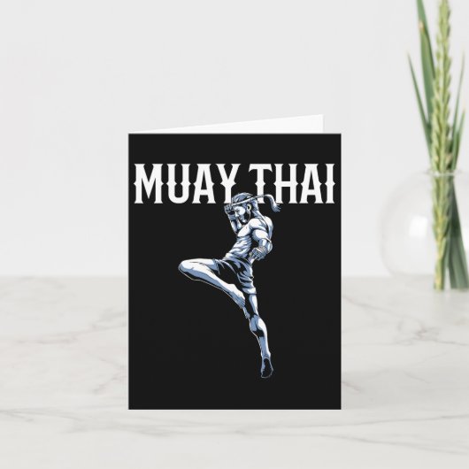 Muay Thai - Thai Boxing en Kickboxing Kaart (Voorkant)