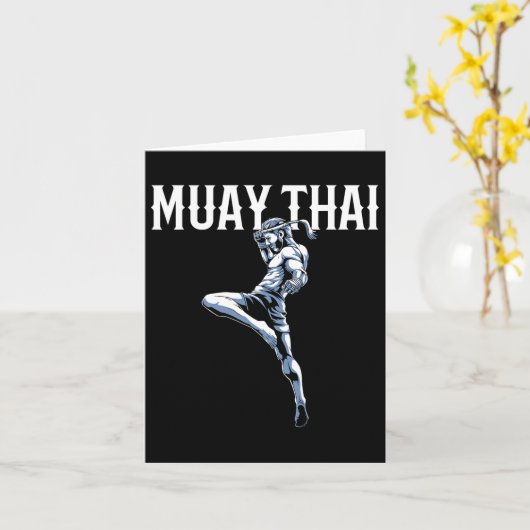 Muay Thai - Thai Boxing en Kickboxing Kaart (Gele Bloem)