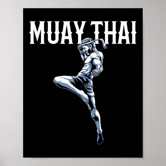 Muay Thai - Thai Boxing en Kickboxing Poster (Voorkant)