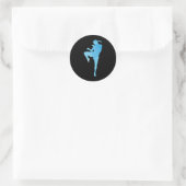 Muay Thai Thai Boxing Sport Ronde Sticker (Tas)
