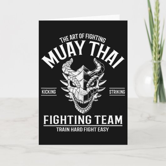 Muay Thai Thaiboksen Kickboksen Kaart (Voorkant)
