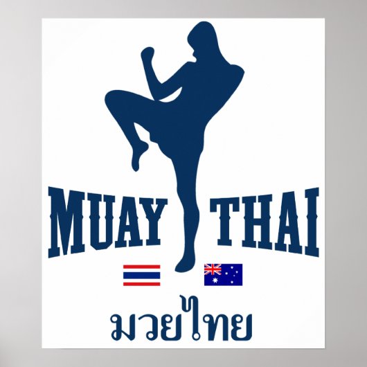 Muay Thai Thailand Australië Poster (Voorkant)