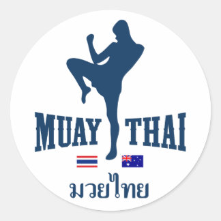 Muay Thai Thailand Australië Ronde Sticker