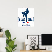Muay Thai Thailand Canada Poster (Thuiskantoor)