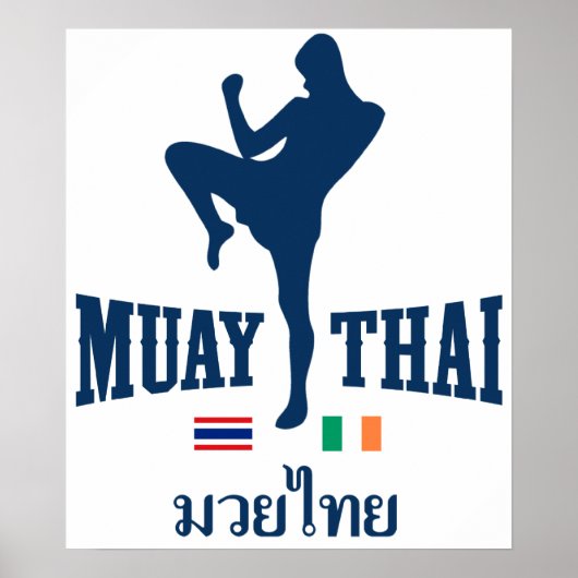 Muay Thai Thailand Ierland Poster (Voorkant)