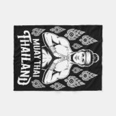 Muay Thai Thailand Tiger Fighter Training Fleece Deken (Voorkant (Horizontaal))