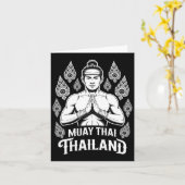 Muay Thai Thailand Tiger Fighter Training Kaart (Gele Bloem)