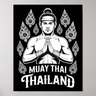 Muay Thai Thailand  Tiger Fighter Training Poster