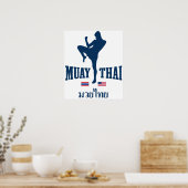 Muay Thai Thailand USA Poster (Keuken)