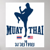 Muay Thai Thailand USA Poster (Voorkant)