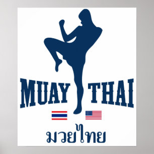 Muay Thai Thailand USA Poster