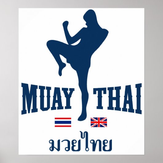 Muay Thai Thailand Verenigd Koninkrijk Poster (Voorkant)