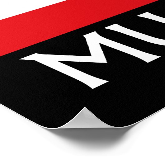 Muay Thai + Thailand vlag Poster (Hoek)