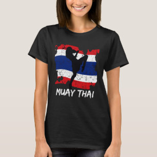 Muay Thai Thaïlande Vlag Thais Boksen Kickboksen T-shirt