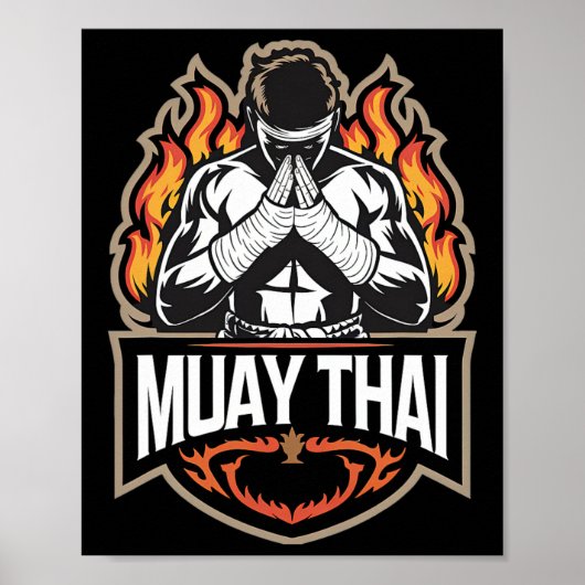 Muay Thai - Thais Boksen MMA Poster (Voorkant)