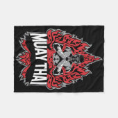 Muay Thai - Thaise bokser Fleece Deken (Voorkant (Horizontaal))