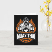 Muay Thai - Thaise bokser Kaart (Gele Bloem)