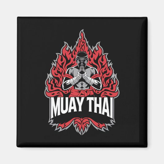Muay Thai - Thaise bokser Magneet (Voorkant)