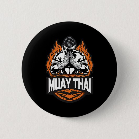 Muay Thai - Thaise bokser Ronde Button 5,7 Cm (Voorkant)