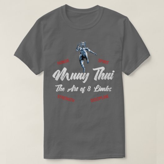 Muay Thai Tiger Fighter Thai Boxing Kickboxing T-shirt (Design voorkant)
