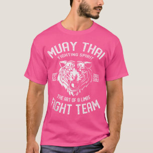 Muay Thai Tiger Head Fight Team Nak Muay Kickboxin T-shirt