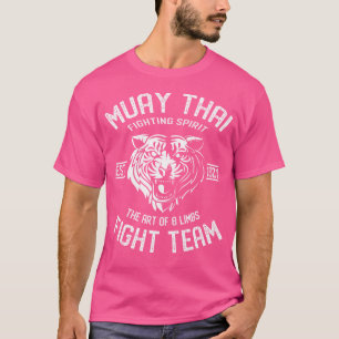 Muay Thai Tiger Head Fight Team Nak Muay Kickboxin T-shirt