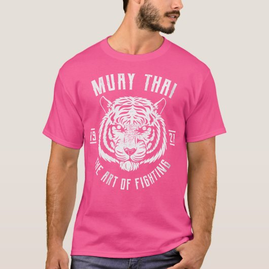 Muay Thai Tiger Thai Boxing and Kickboxing T-shirt (Voorkant)