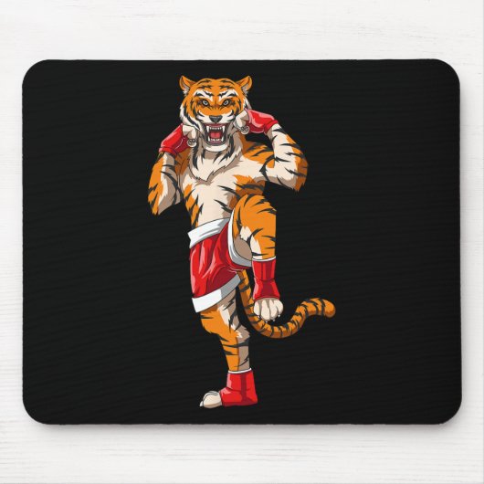 Muay Thai Tiger - Thaiboksen en kickboksen Muismat (Voorkant)