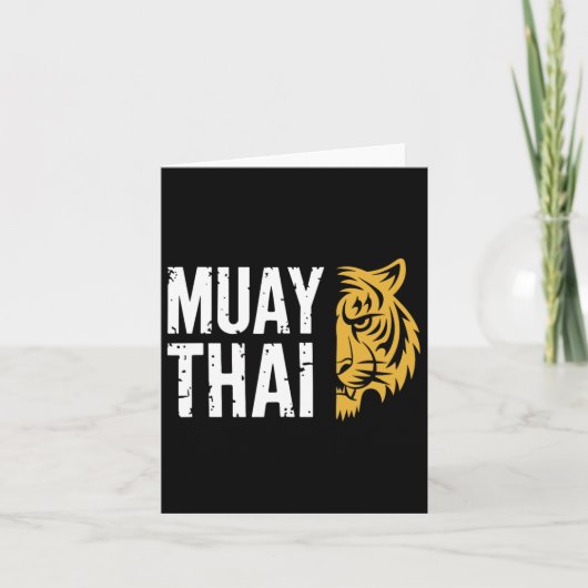 Muay Thai Tiger vechtsport vechter Kaart (Voorkant)