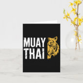 Muay Thai Tiger vechtsport vechter Kaart (Gele Bloem)