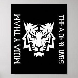 Muay Thai Tijger Kunst Van 8 Ledematen Kickboksen Poster